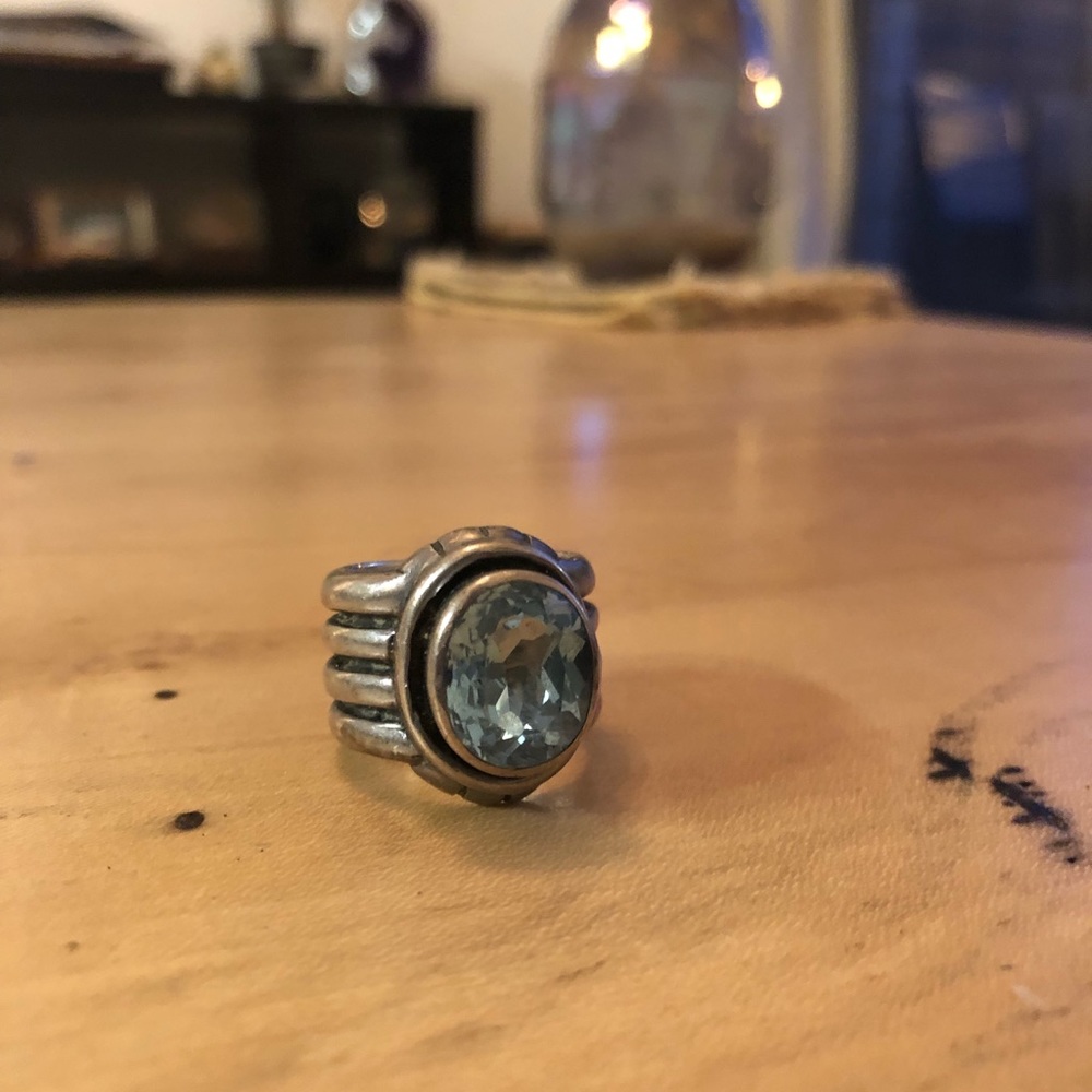 *Vintage* sterling and aquamarine ring